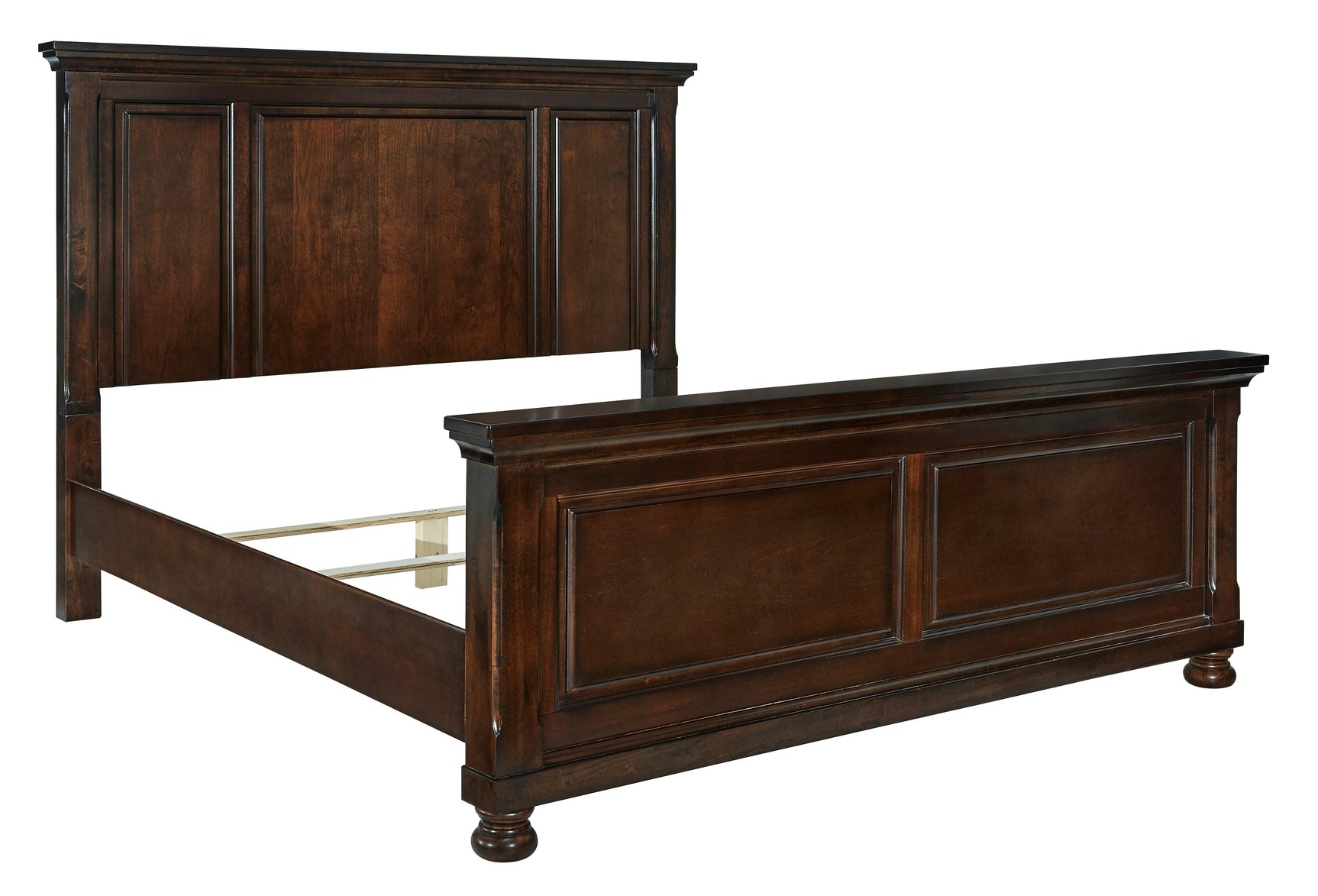 Porter Rustic Brown King Panel Bed headboard detail