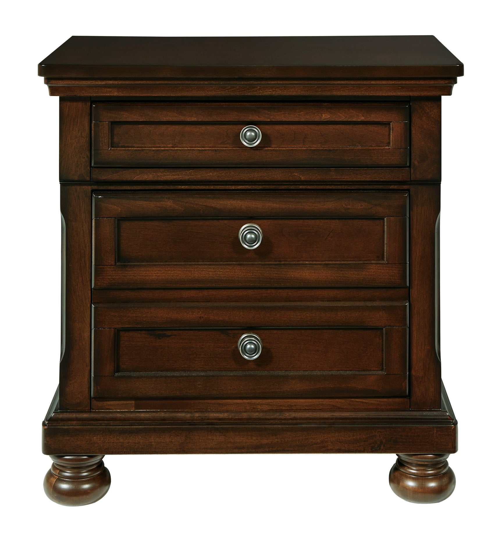 Porter Rustic Brown Nightstand top view