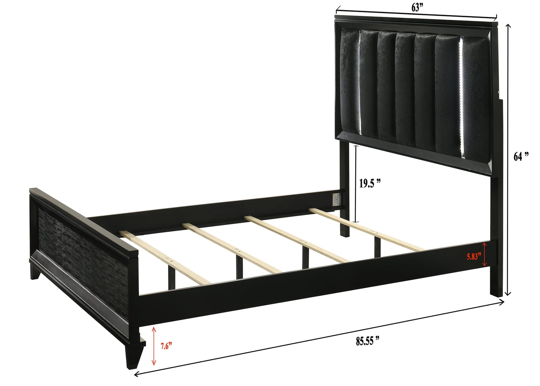 Cressida Black Upholstered Panel Bedroom Set view 7