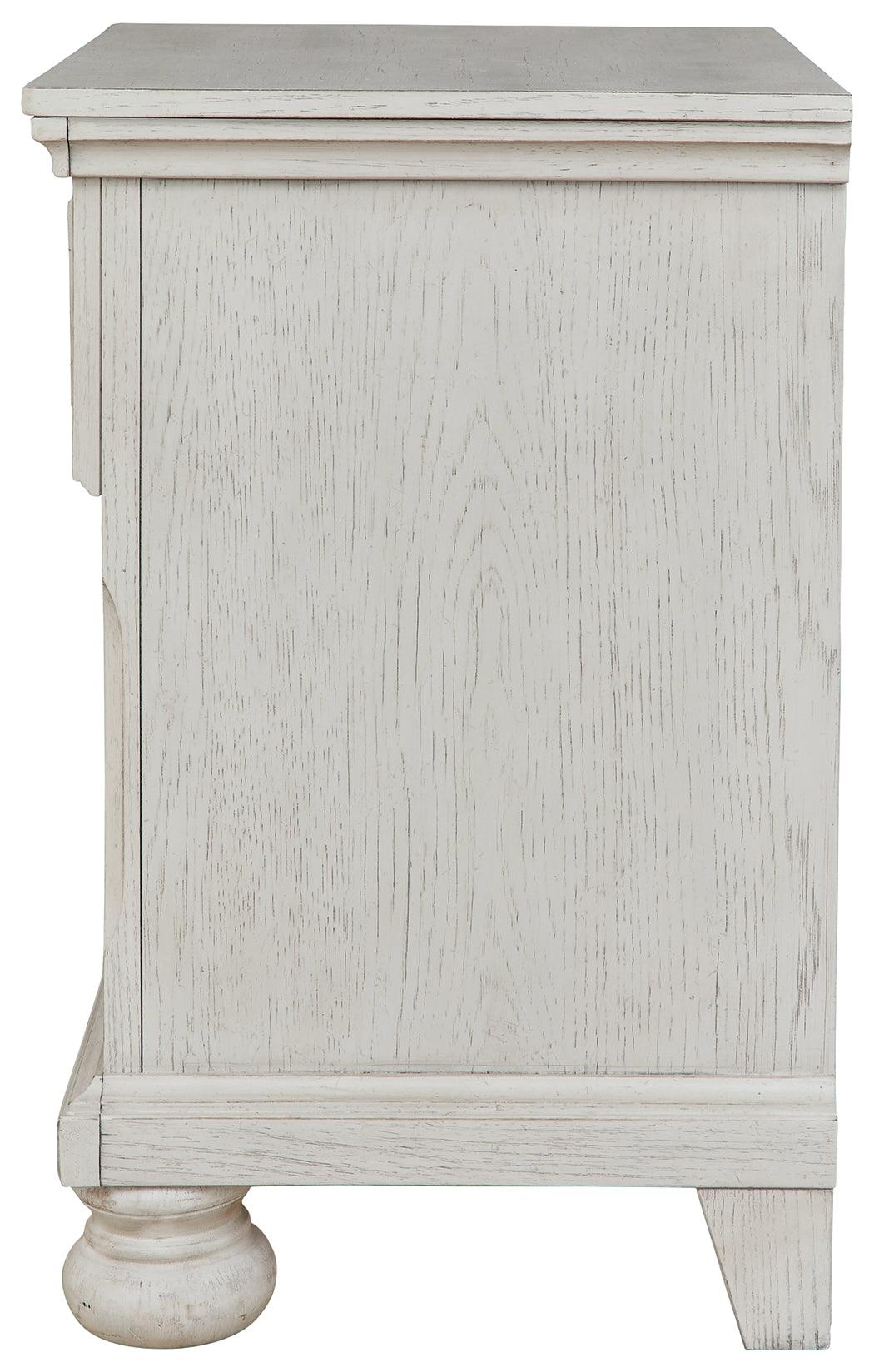 Robbinsdale Antique White Nightstand side view