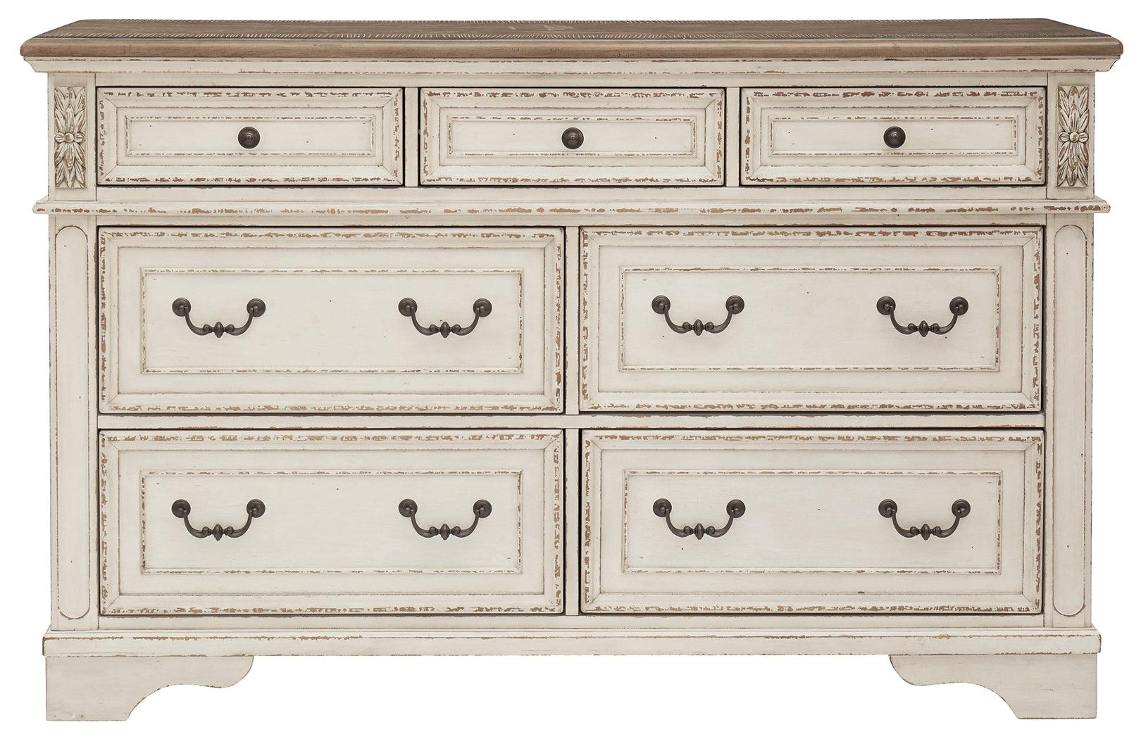 Realyn Two-tone dresser dimensions diagram