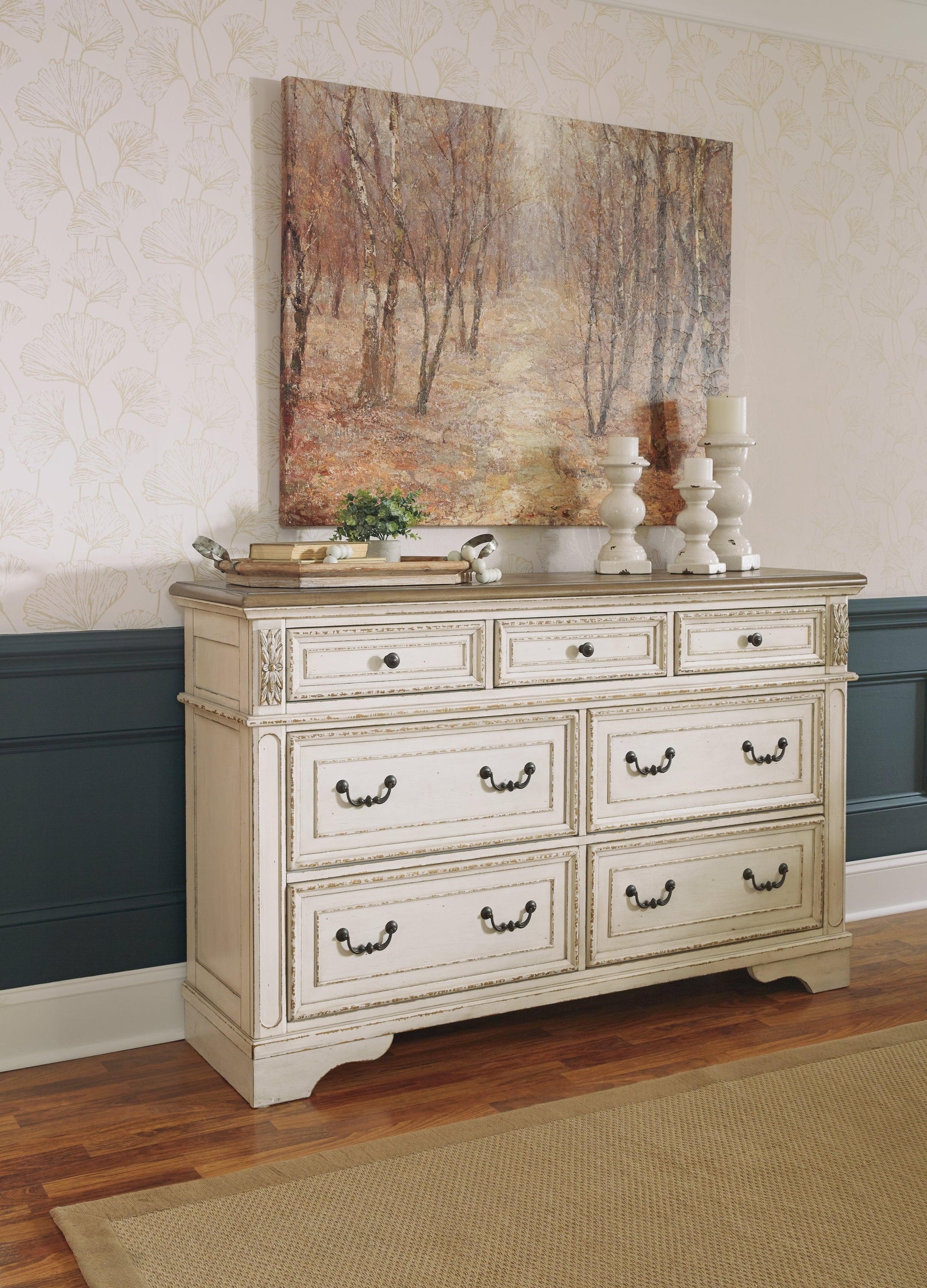 Realyn Two-tone dresser full view