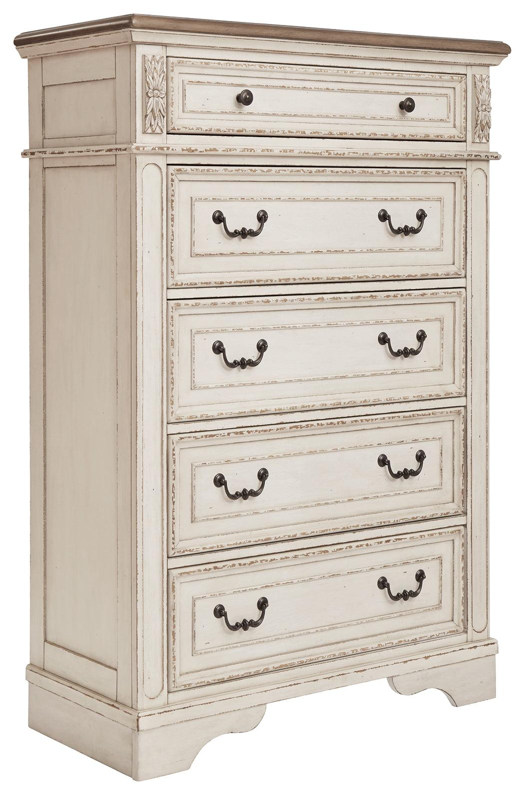 Realyn Two-Tone Chest Of Drawers - head-on view