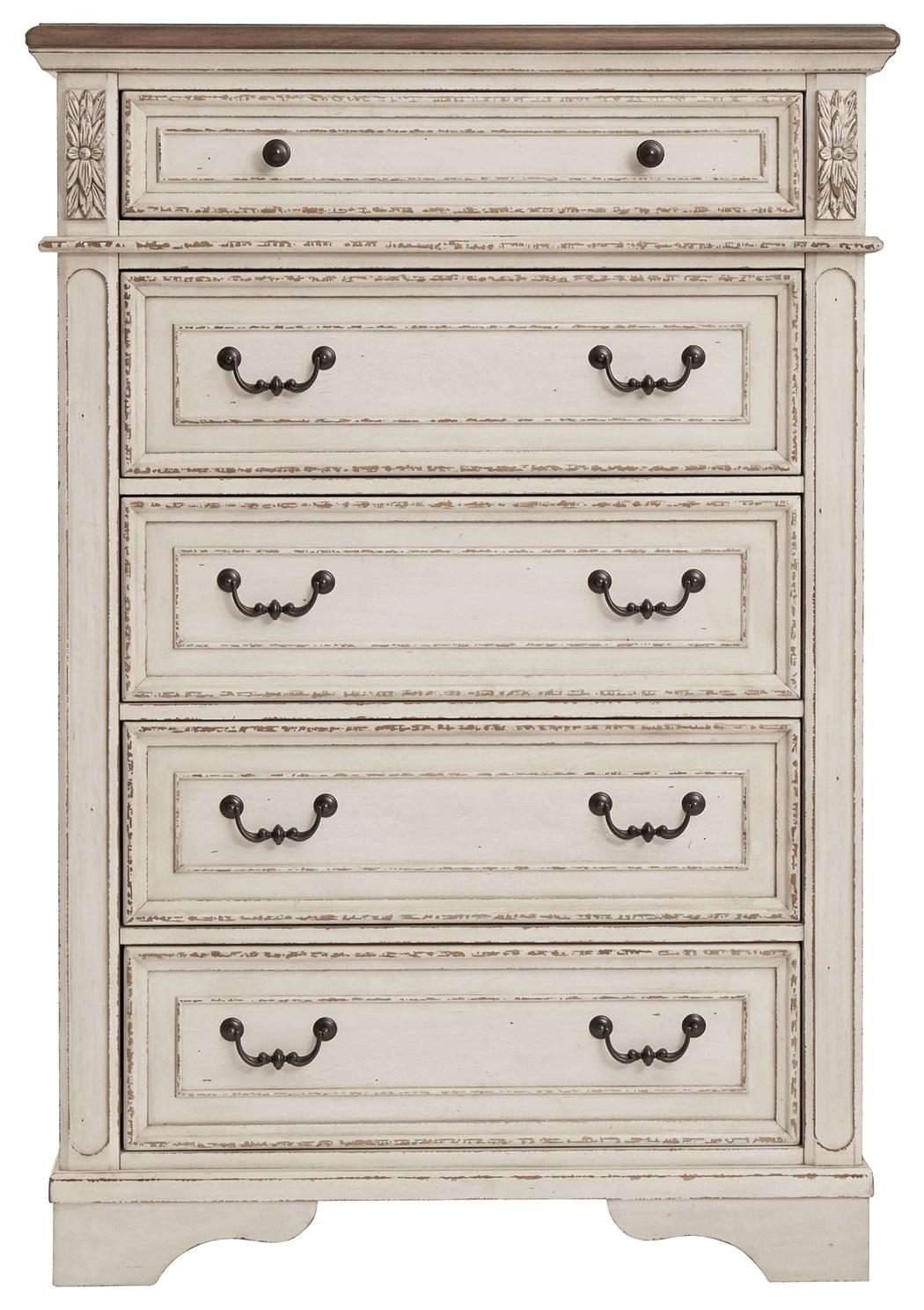 Realyn Two-Tone Chest Of Drawers - dimension diagram