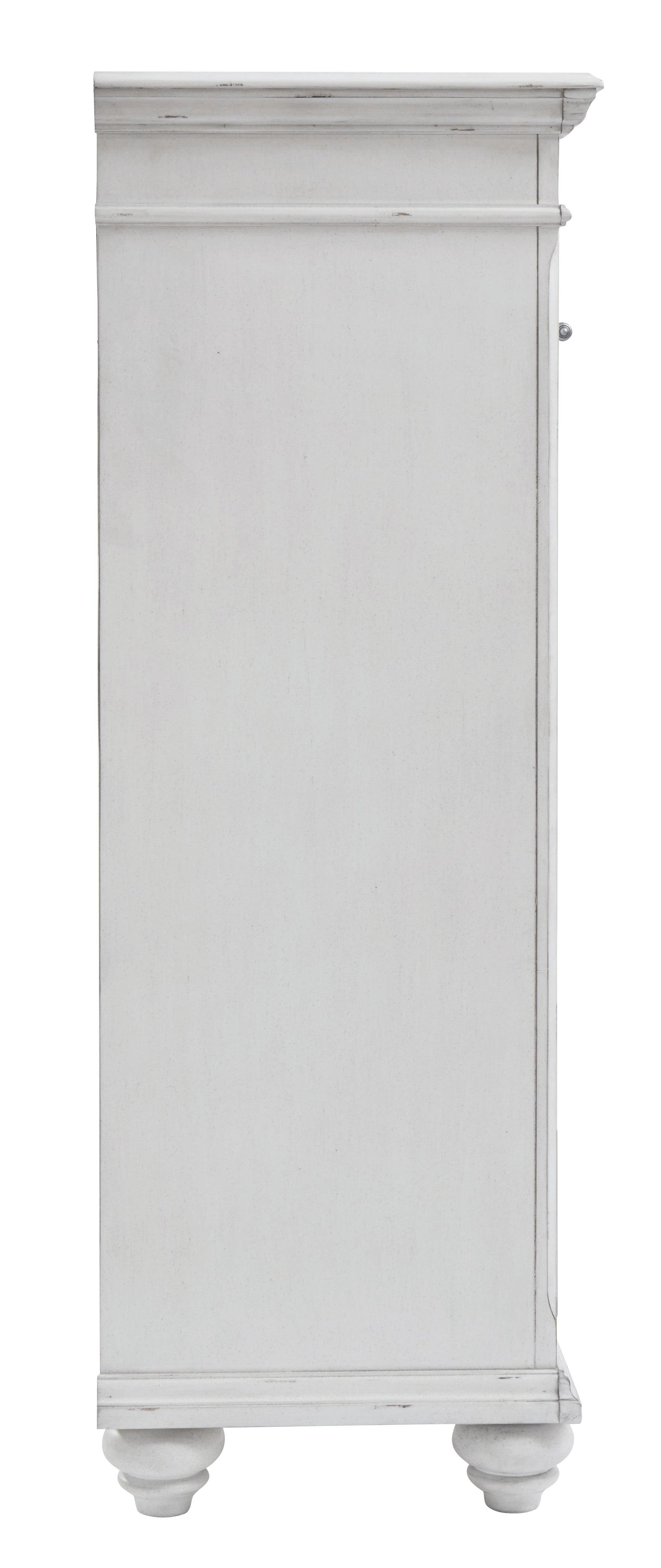 Kanwyn Whitewash Chest Of Drawers - side profile