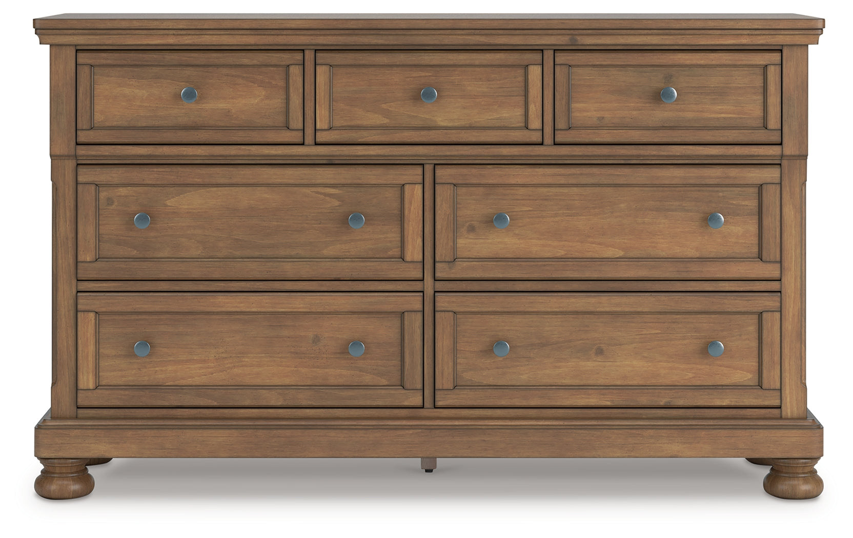 Feddinger medium brown dresser head-on front view