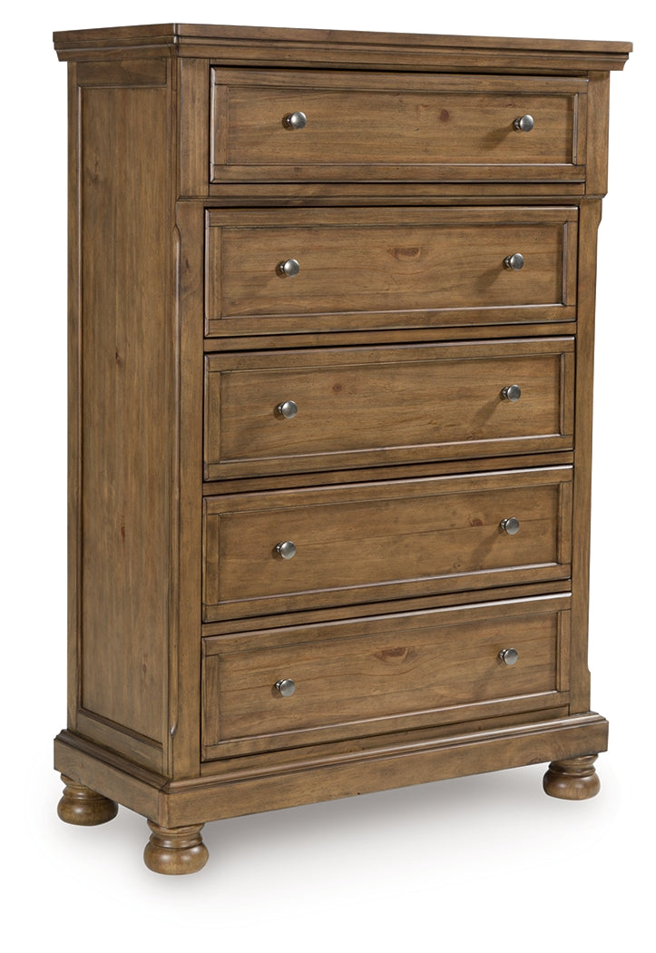 Feddinger Chest of Drawers angled view closed