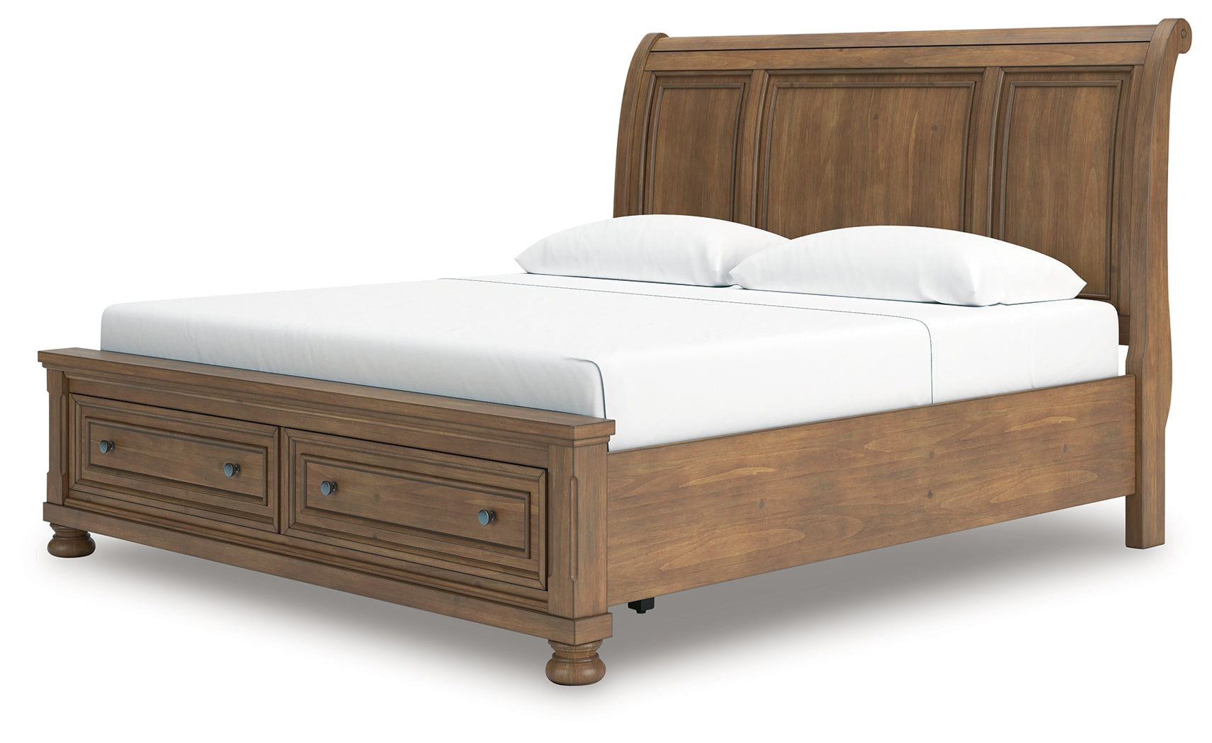 Alternate angled view of Feddinger storage sleigh bed