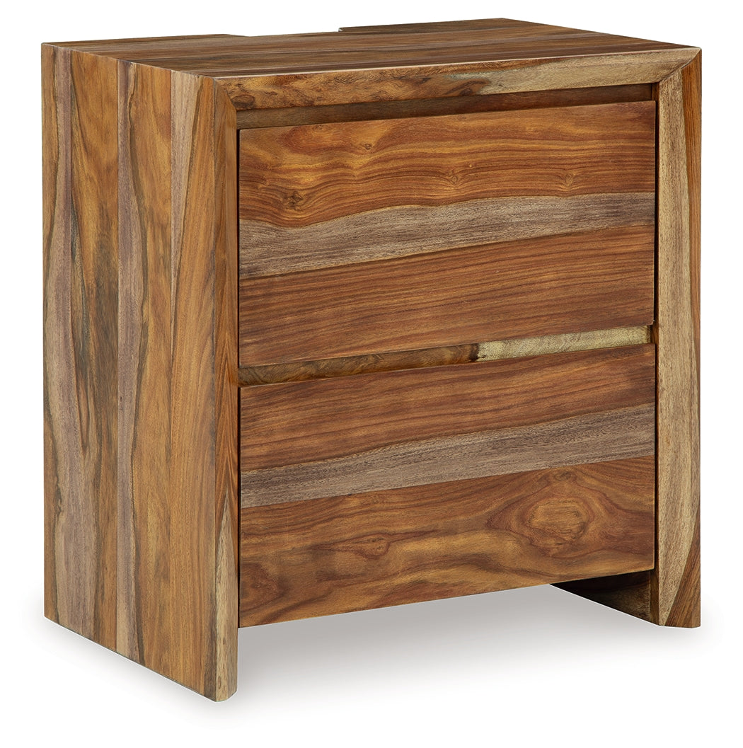 Dressonni nightstand angled closed drawers