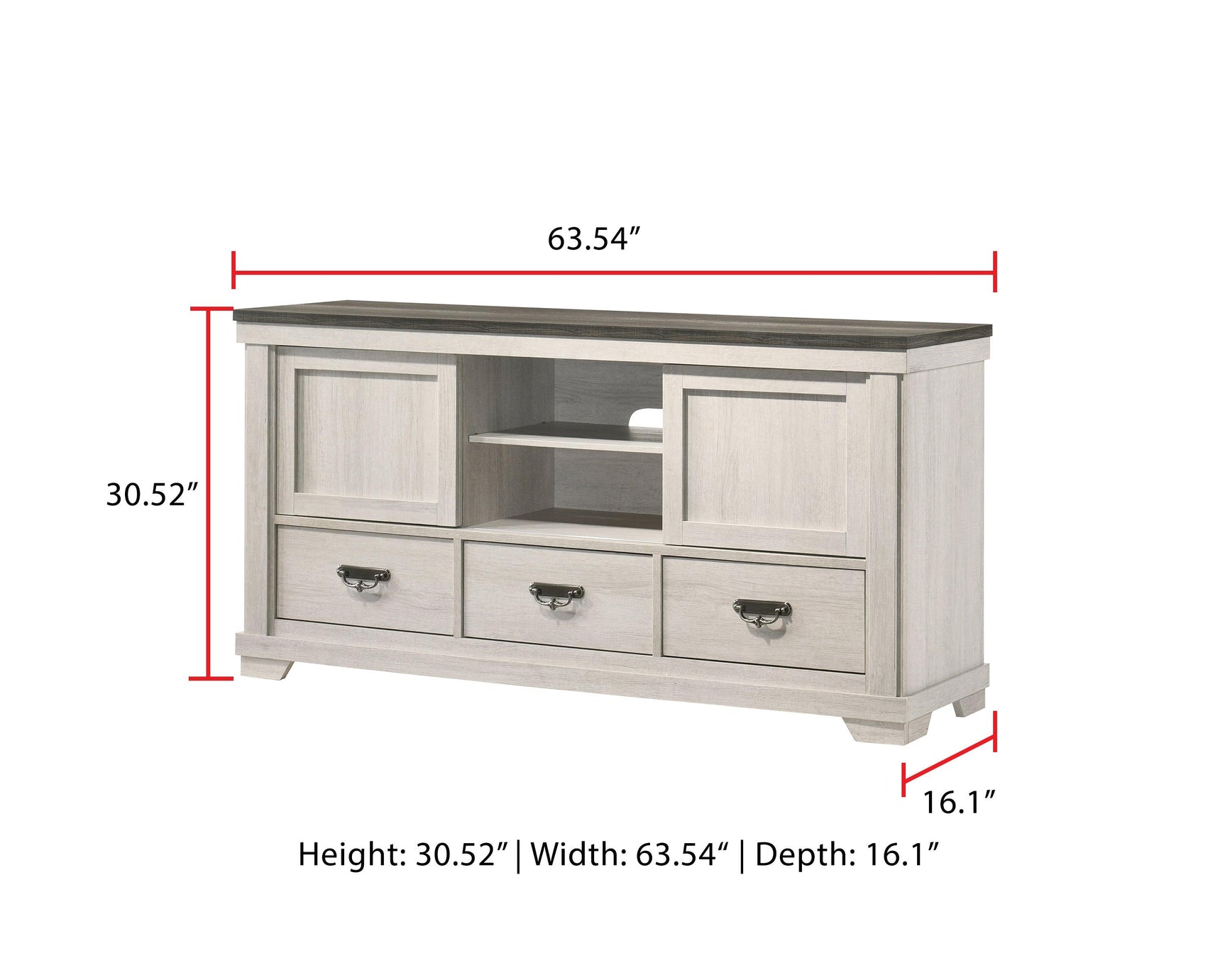 Leighton TV Stand drawer close-up