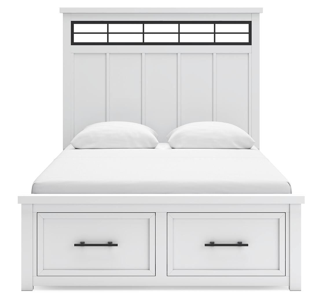 Ashbryn White/Natural Panel Storage Bedroom Set view 3