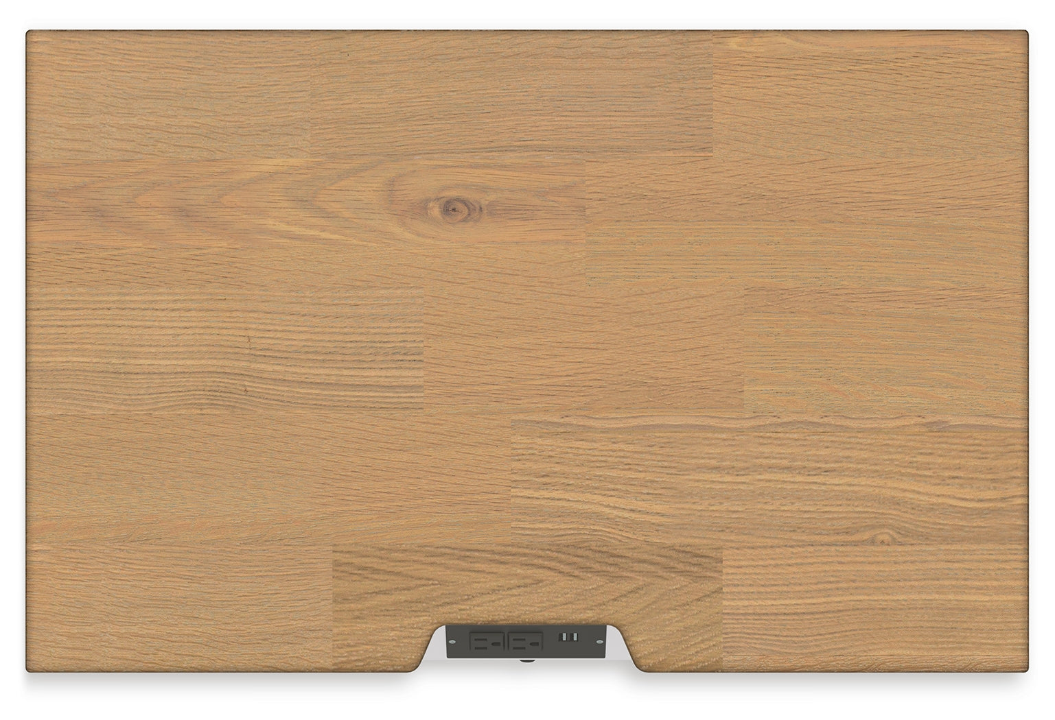 Ashbryn Nightstand top view showing oak veneer top