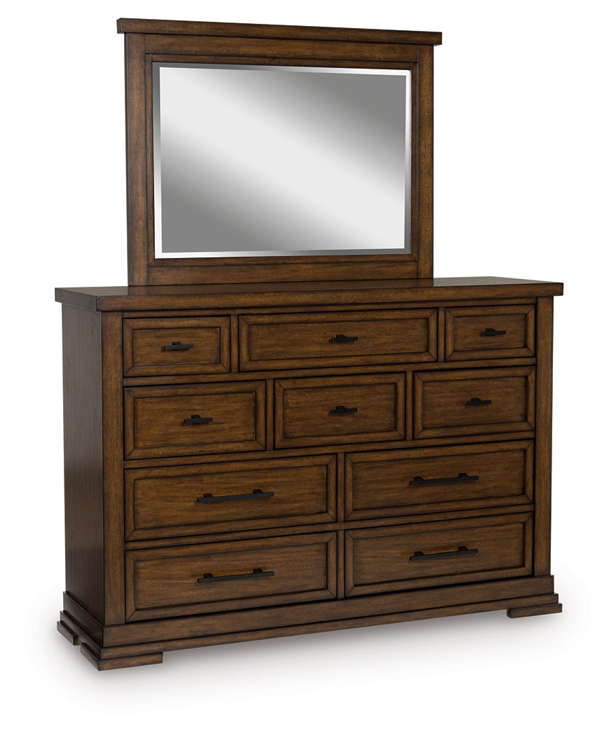Taffenbrook dresser angled side view with closed drawers