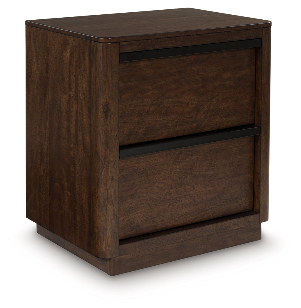 Dilenno Nightstand angled closed drawer side view