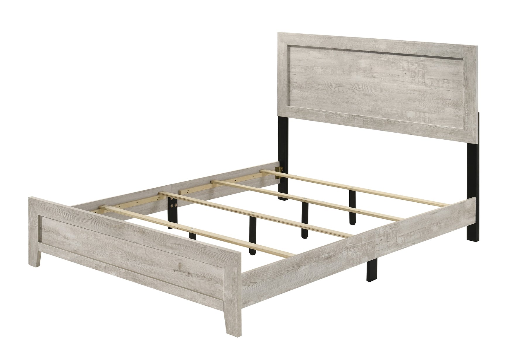 Millie Light Gray Panel Bedroom Set with Bed, Dresser, Mirror, Nightstand & Chest queen bed by Crownmark | Decor Furniture