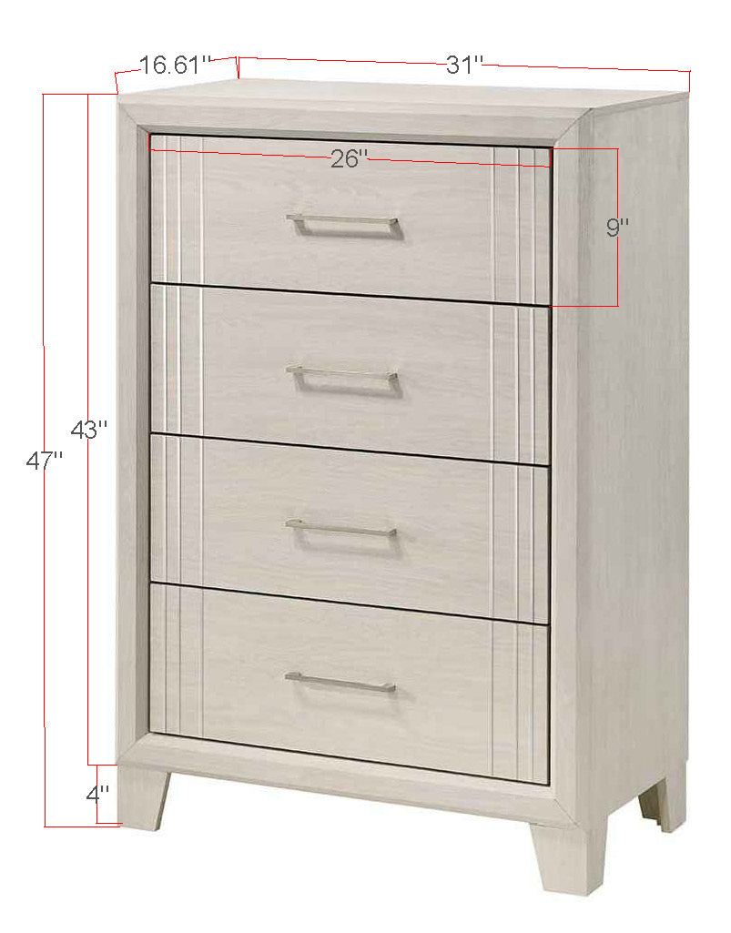 Charlie Cream TV Stand multiple shelves