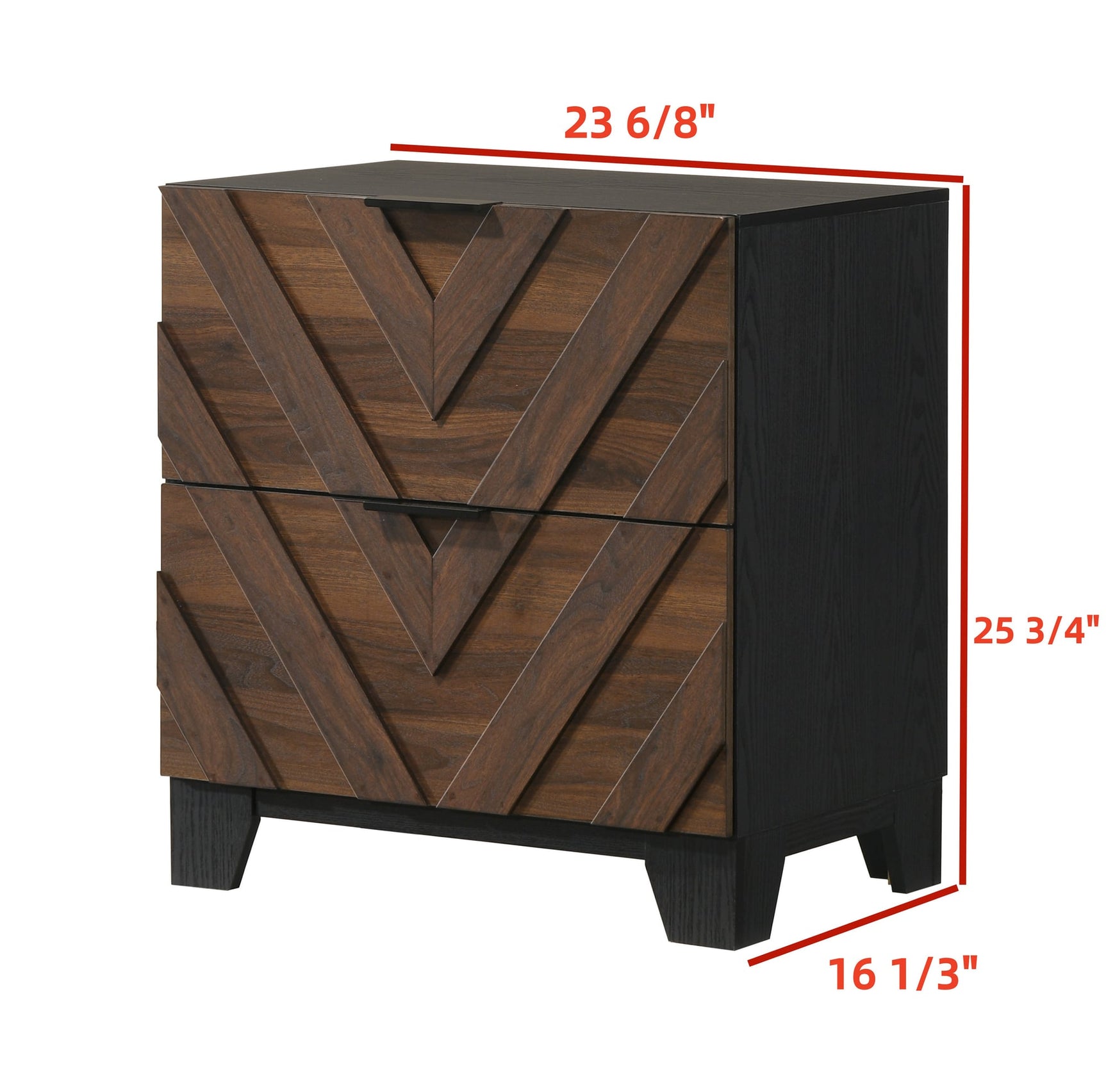 Zane Brown Nightstand with Detailed Construction view 3