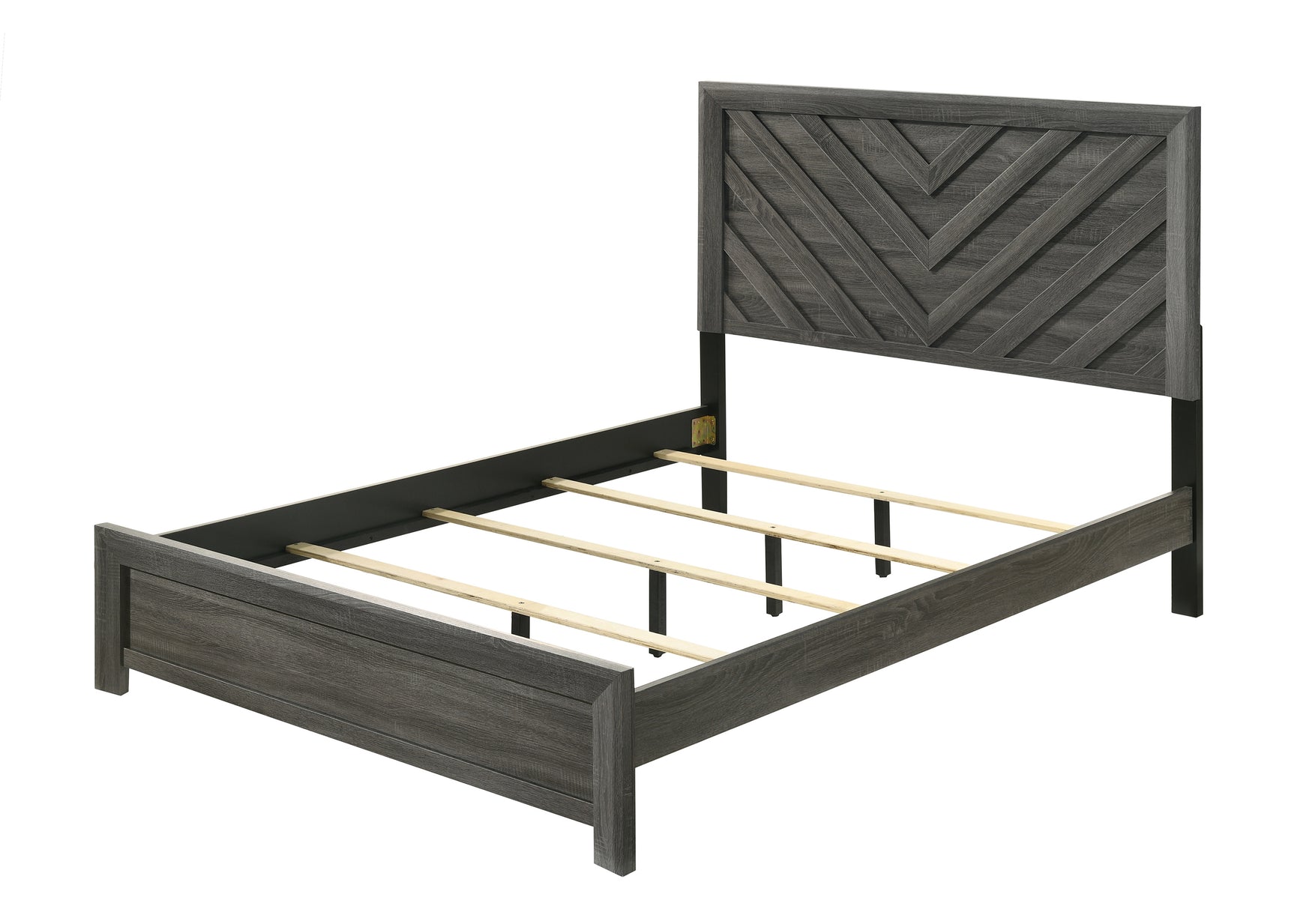 Valor bedroom furniture set headboard and footboard in gray