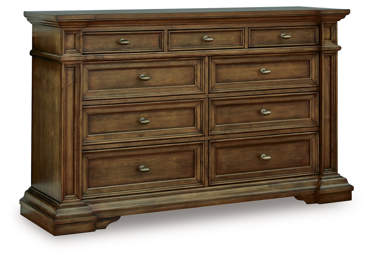 Frantanna Brown Dresser angled closed view