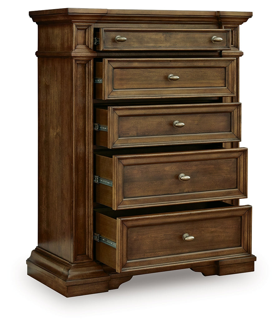 Frantanna Chest of Drawers angled view open drawers