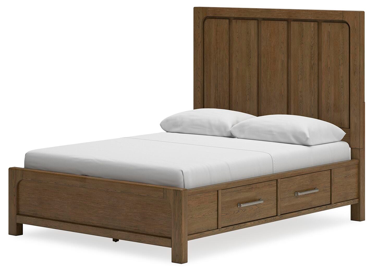 Cabalynn Light Brown Panel Bedroom Set angled view