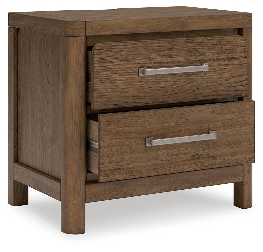 Cabalynn Nightstand drawer open showing interior storage