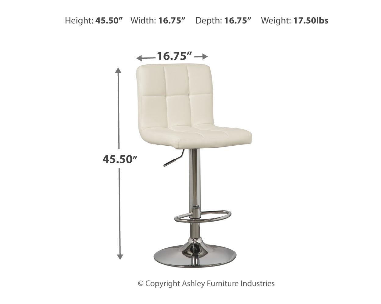 Bellatier Bar Stool with chrome-tone metal base and footrest