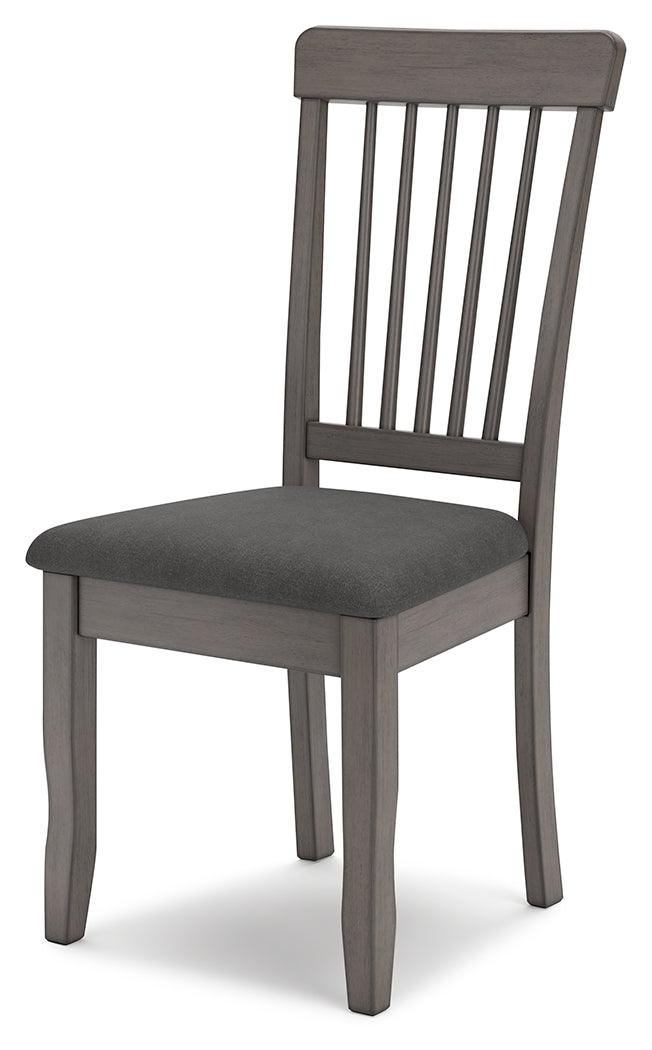 Shullden Gray Dining Chair back view