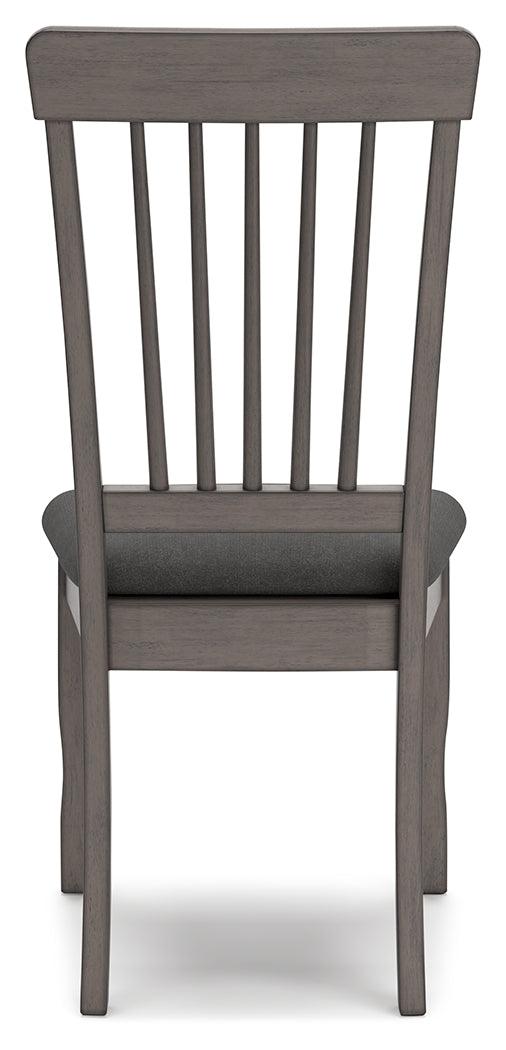 Shullden Gray Dining Chair front view