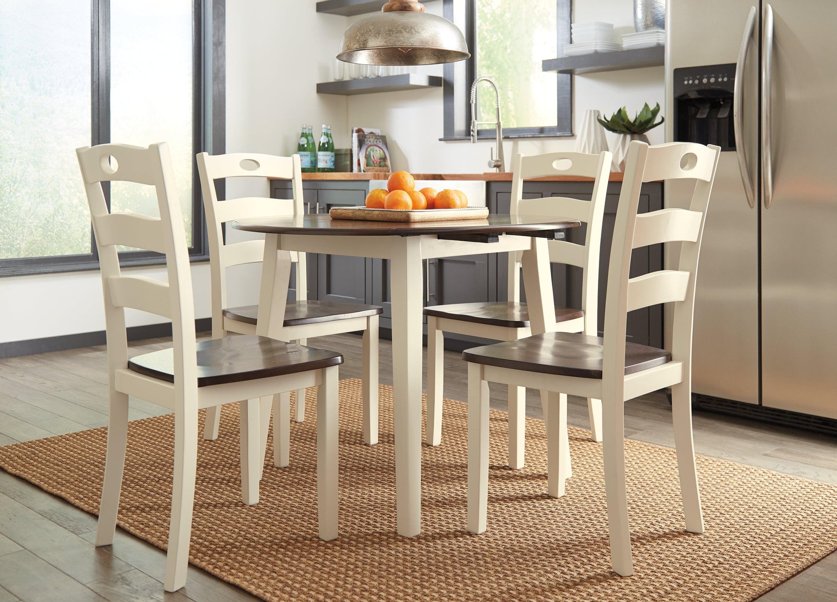 Woodanville dining table top and drop leaf mechanism