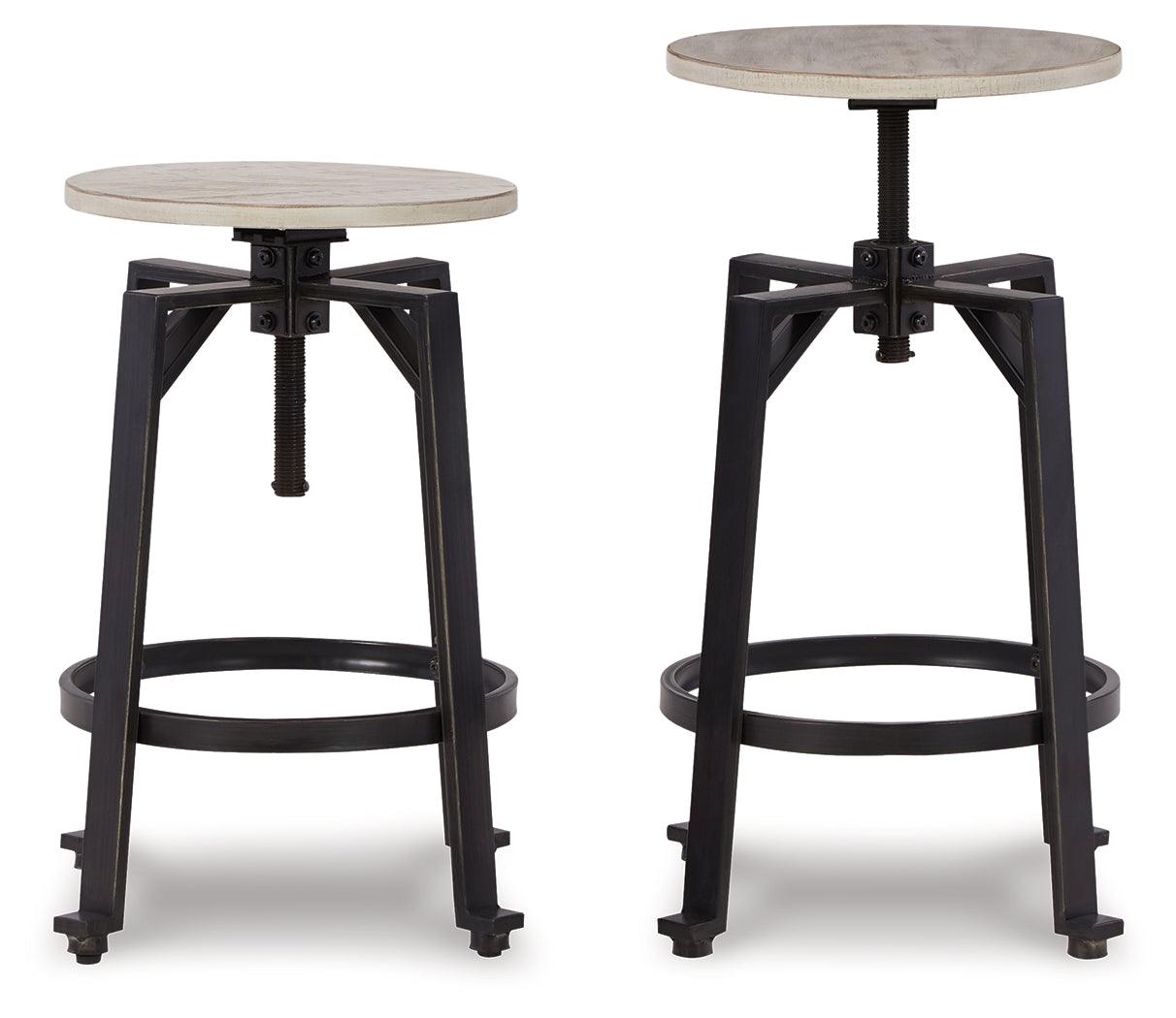 Adjustable swivel seat of Karisslyn Counter Height Stool