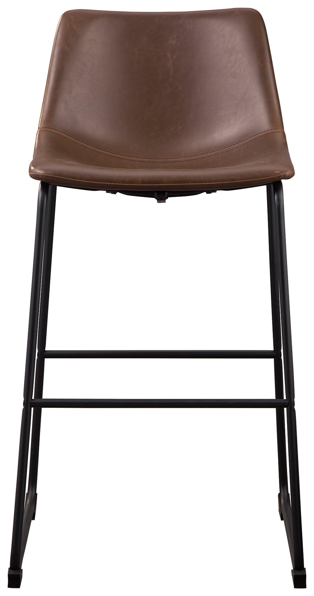 Centiar Brown Pub Height Bar Stool head-on front view