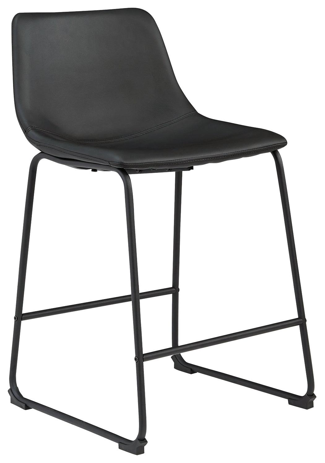 Centiar Black Counter Height Bar Stool side view