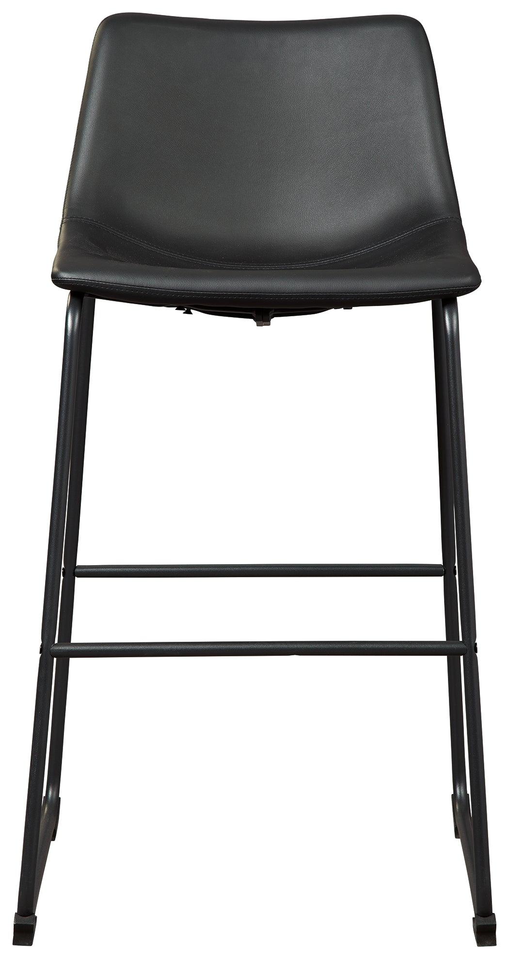 Centiar Black Pub Height Bar Stool head-on view