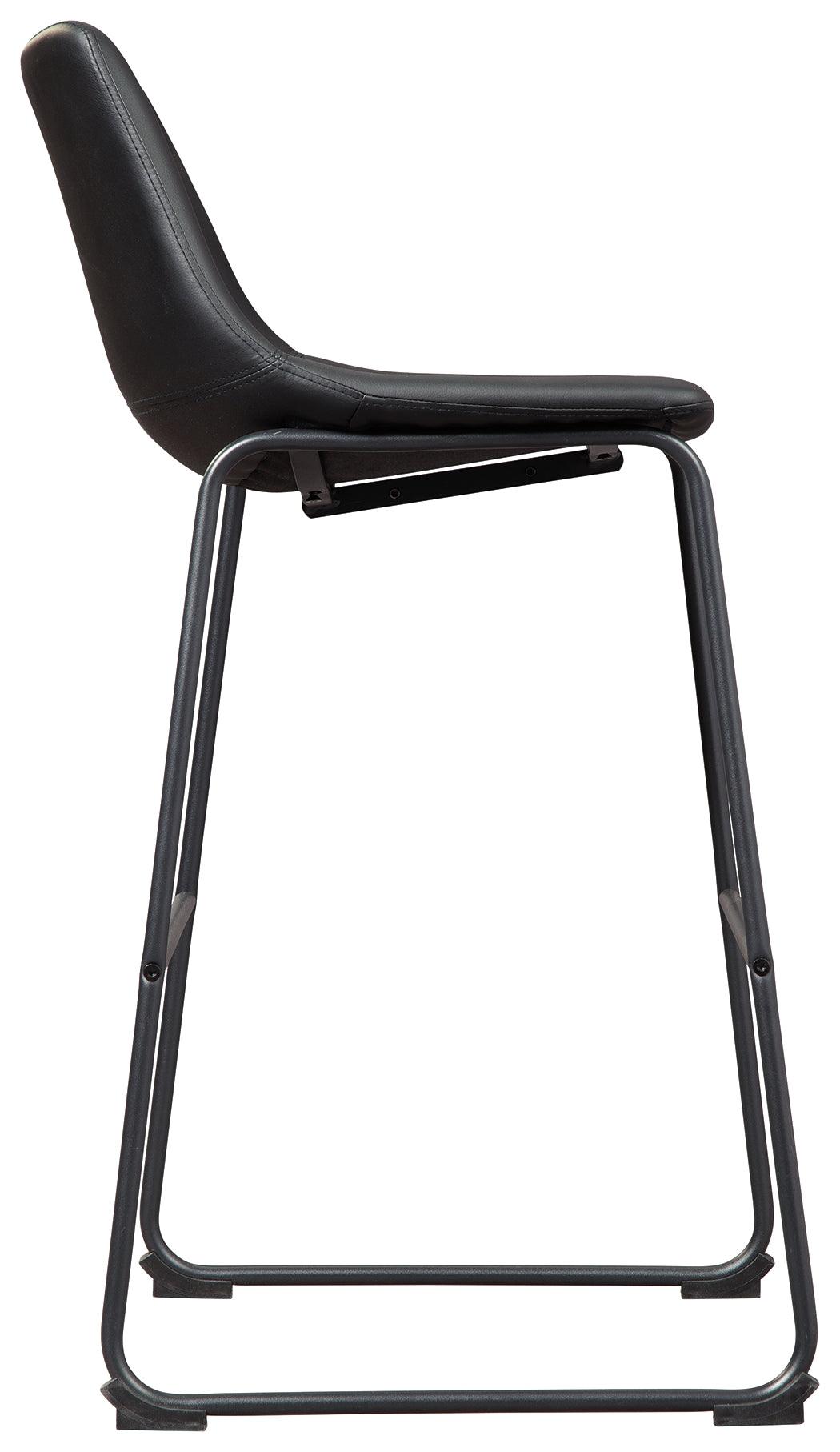 Centiar Black Pub Height Bar Stool side profile
