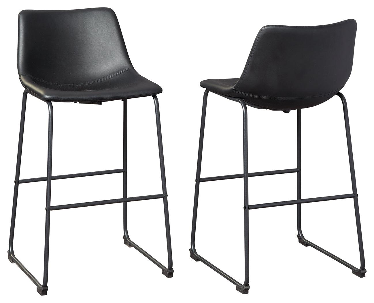Centiar Black Pub Height Bar Stool detailed side angle