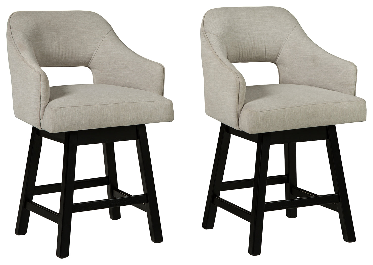 Tallenger Linen/Brown 2-Piece Bar Stool