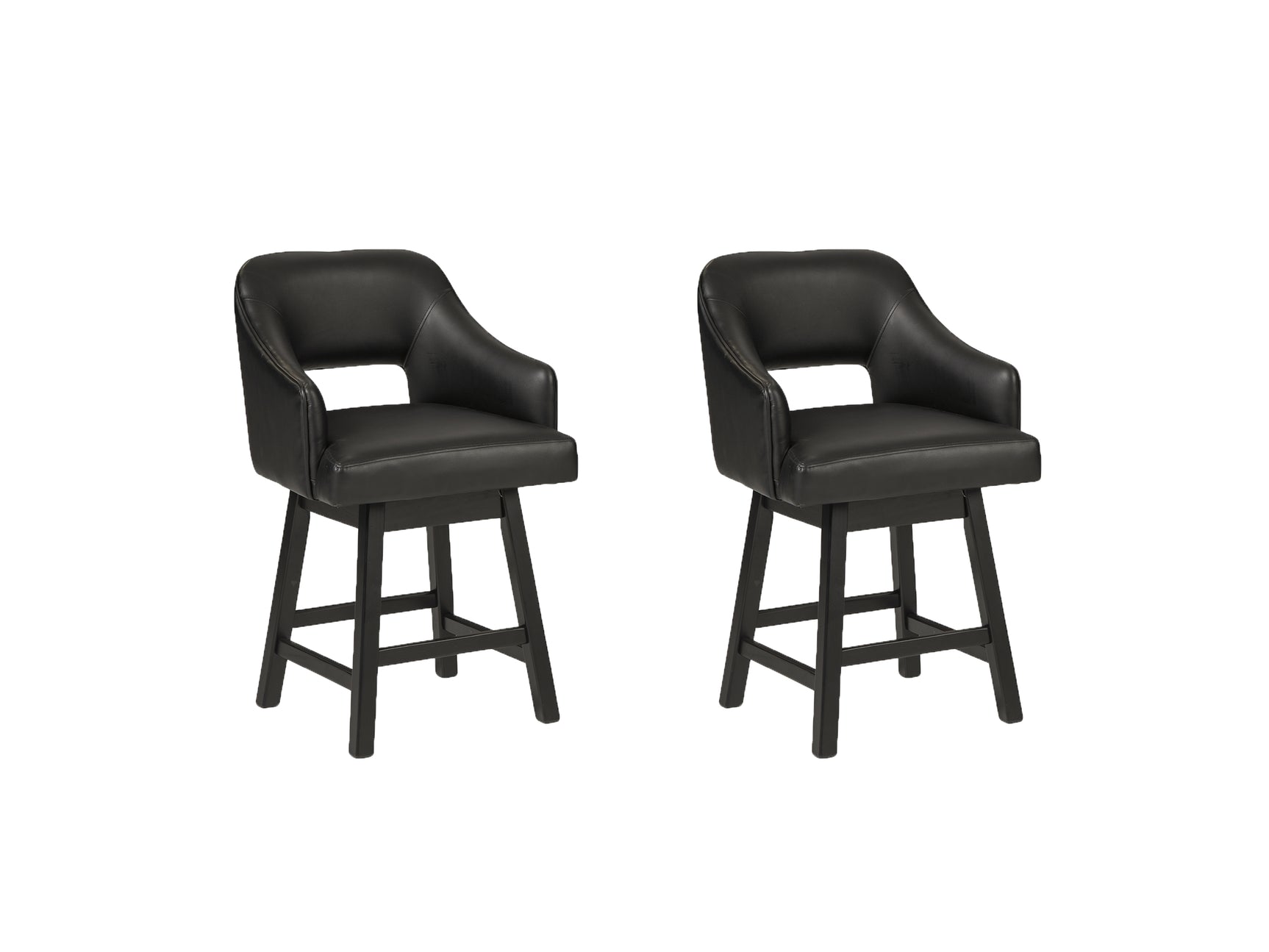 Leg detail of Tallenger bar stool showing finish