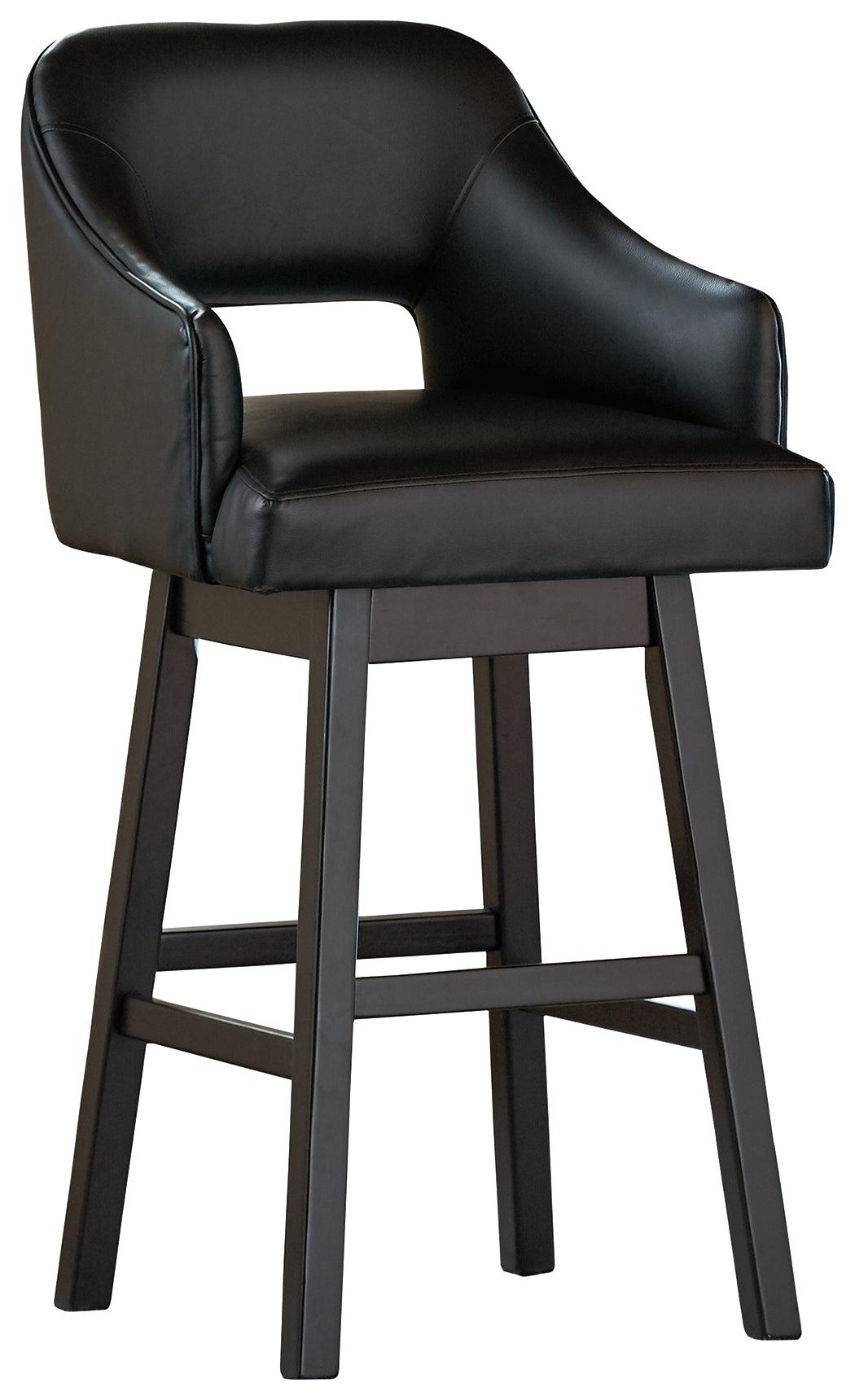 Tallenger bar stool side view showing swivel feature