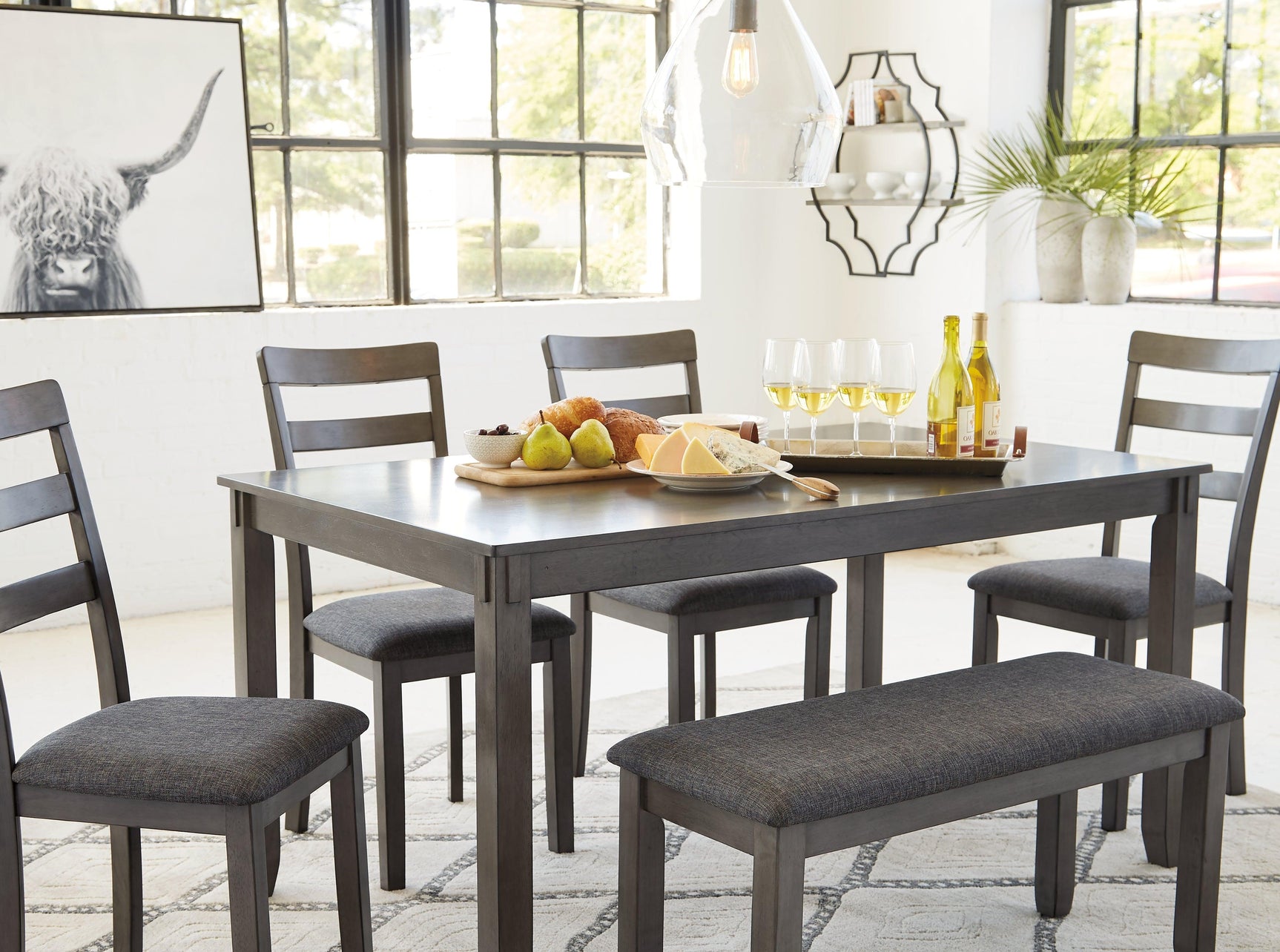 Mood image of Bridson dining set showcasing table and seating