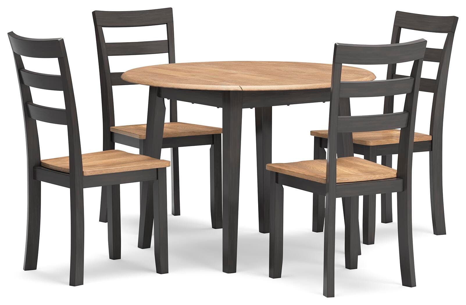 Gesthaven Natural/Brown Dining Set angled view