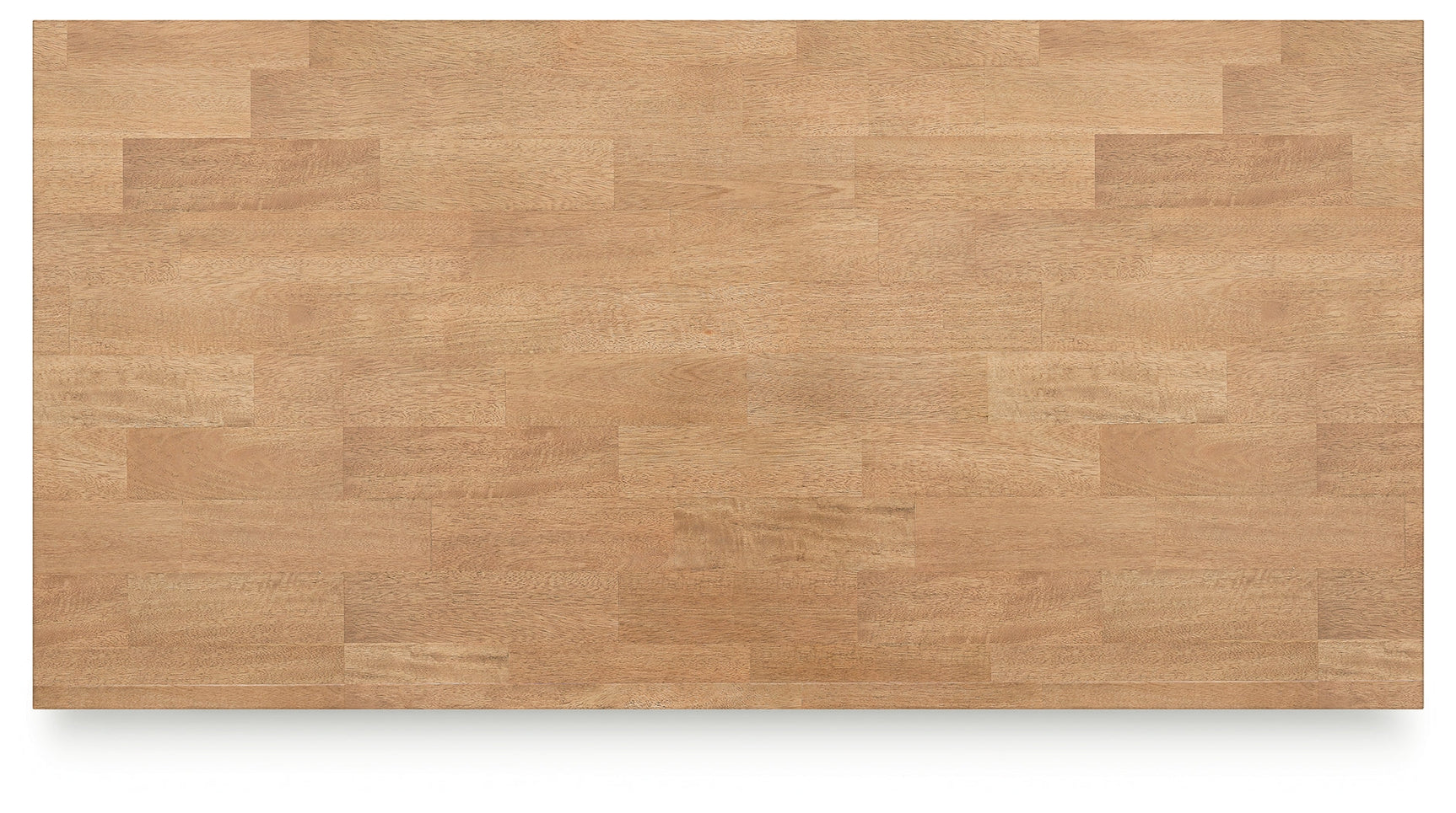 Top view highlighting butcher block veneer surface