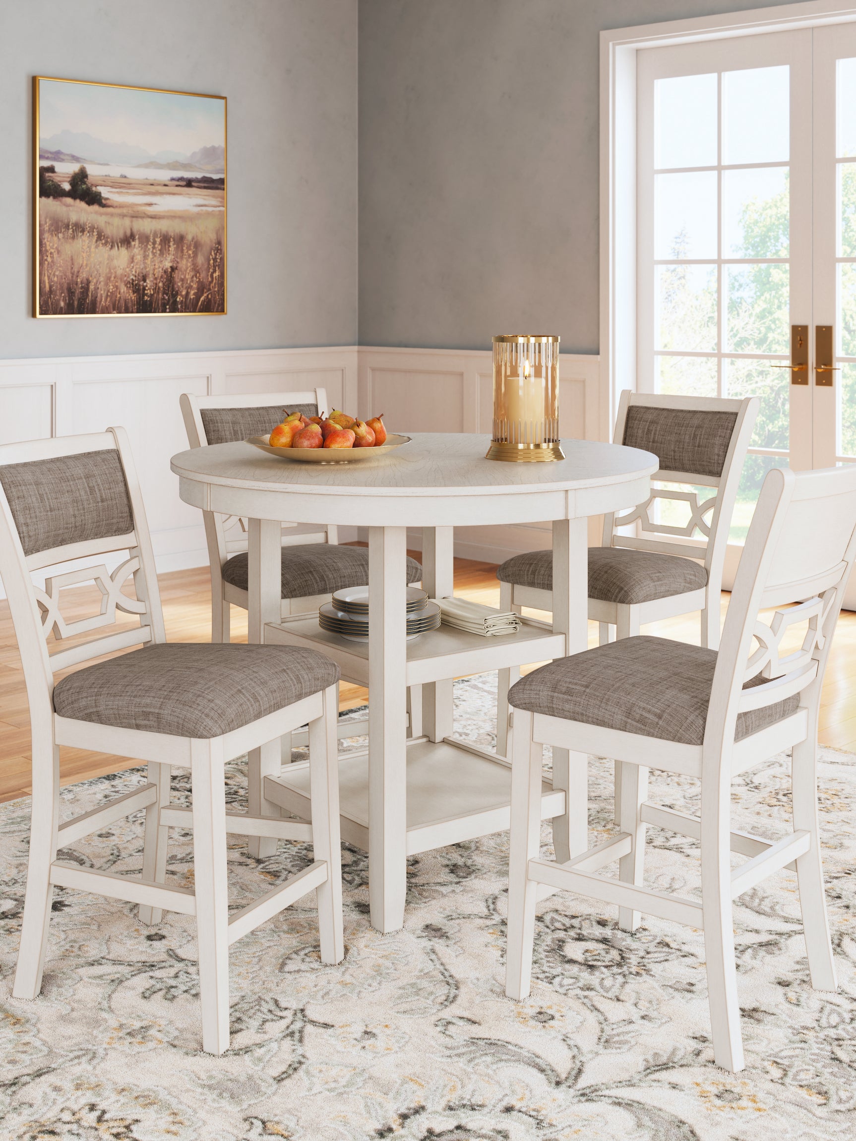 Styled Erinberg dining set in casual dining room setting