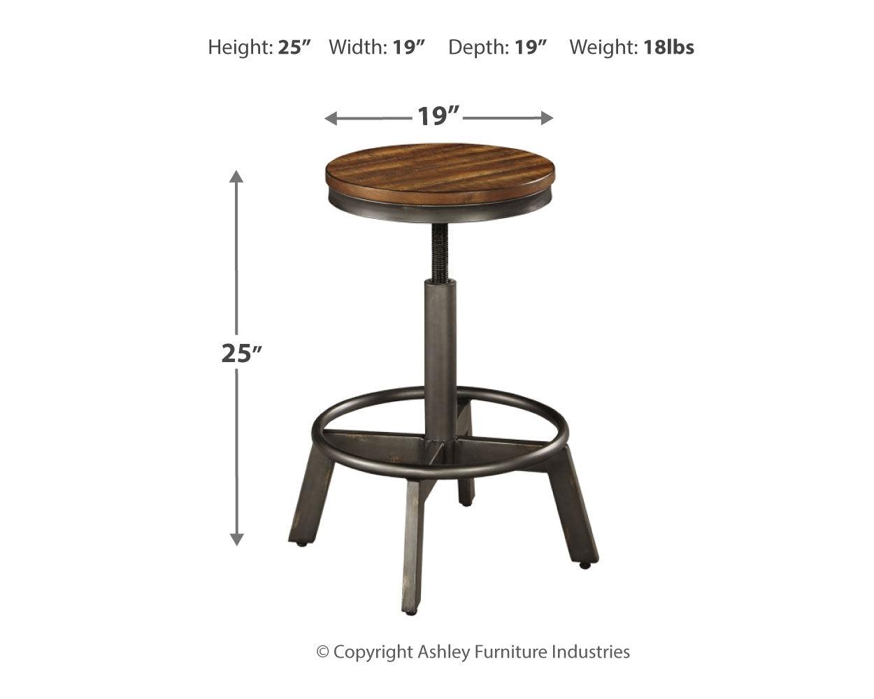 Close-up of barstool adjustable height mechanism