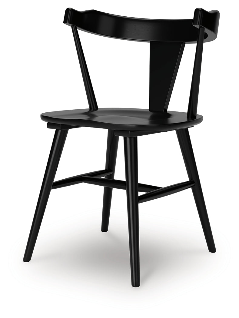 Gretlynn Black Dining Chair side view