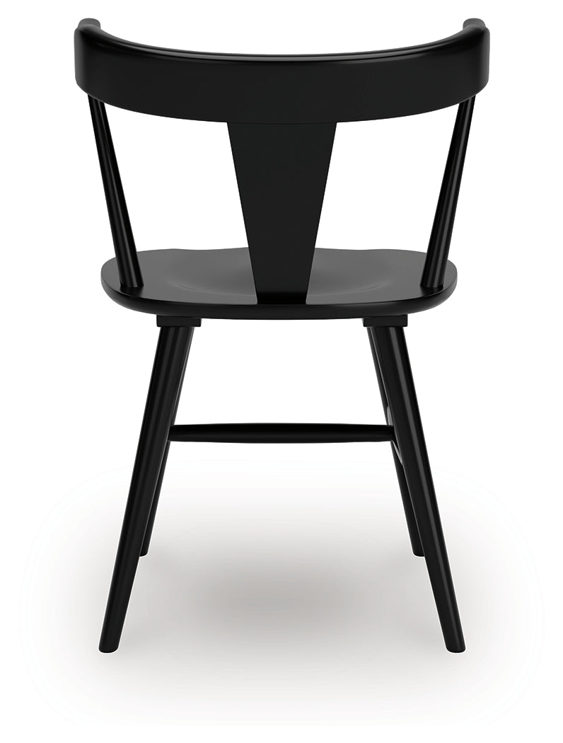 Gretlynn Black Dining Chair back angle