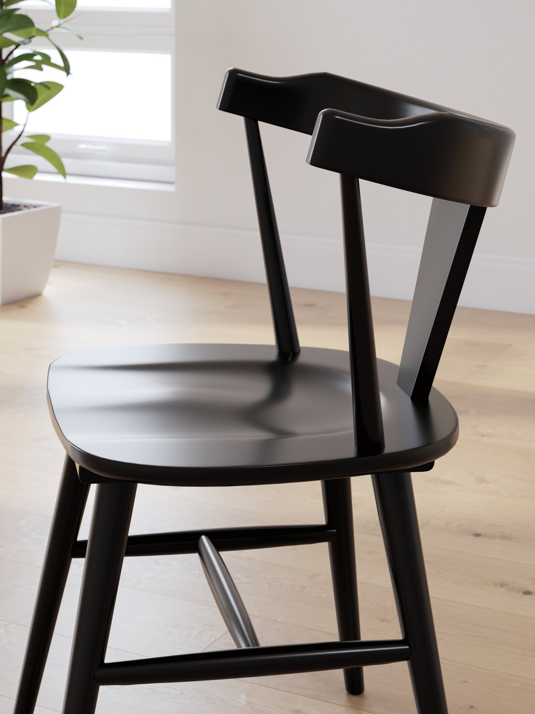 Gretlynn Black Dining Chair close-up detail