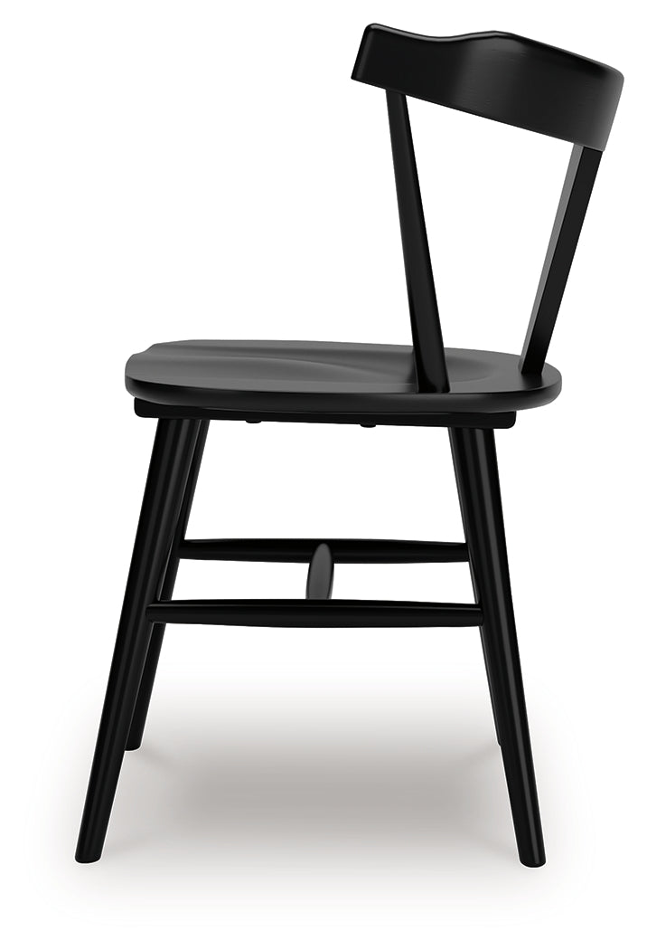 Gretlynn Black Dining Chair alternate side angle