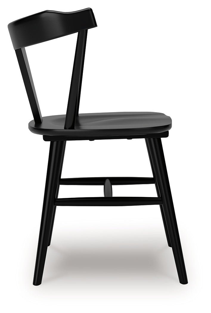 Gretlynn Black Dining Chair side alternate angle