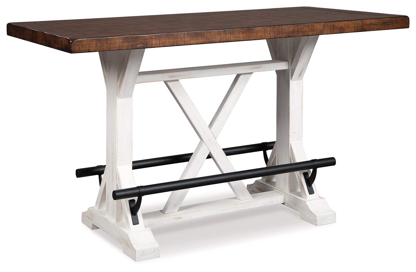 Cushioned bar stool with rustic-industrial style upholstery